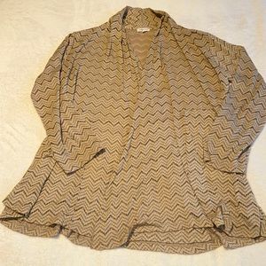 Indigo Soul tan light brown cardigan size XL